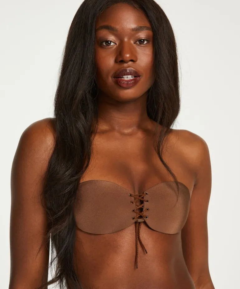 Adhesive Push-Up Bra - Brown