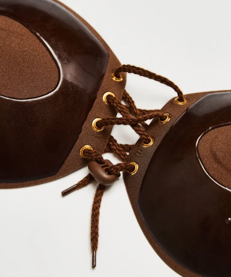 Adhesive Push-Up Bra - Brown