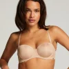 Angie Padded Strapless Underwired Bra - Beige