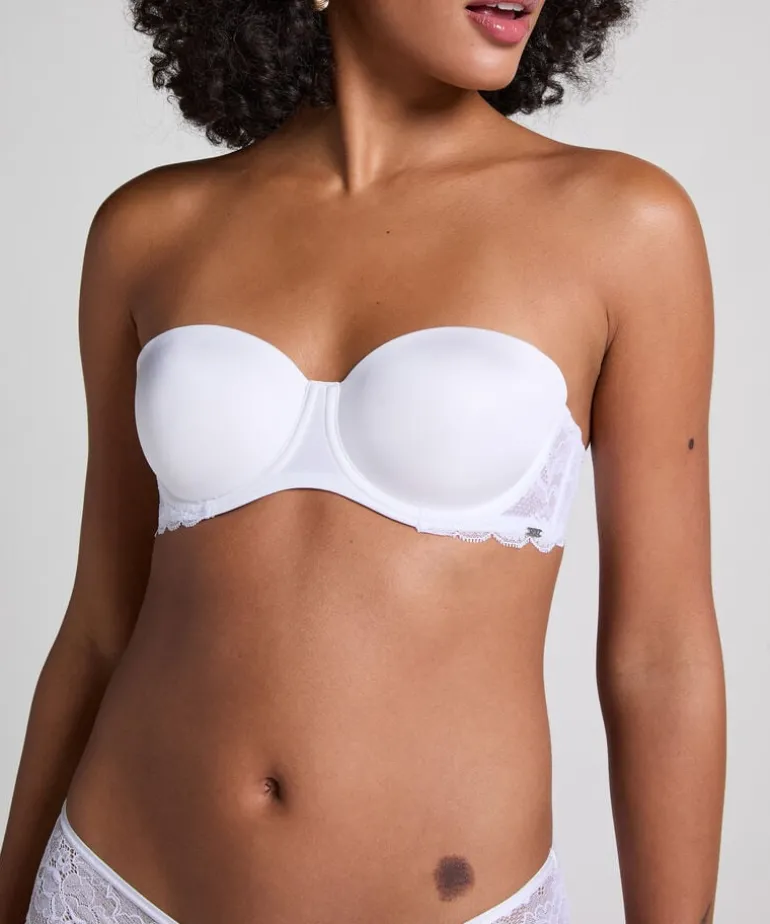 Angie Padded Strapless Underwired Bra - White