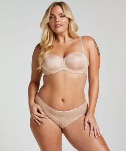 Angie Padded Strapless Underwired Bra - Beige