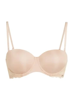 Angie Padded Strapless Underwired Bra - Beige