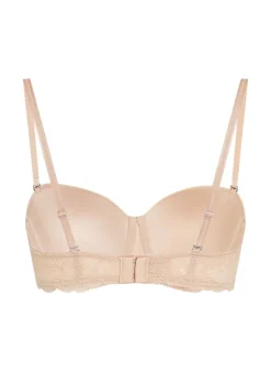 Angie Padded Strapless Underwired Bra - Beige