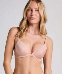 Angie Padded Underwired Push-Up Bra - Beige