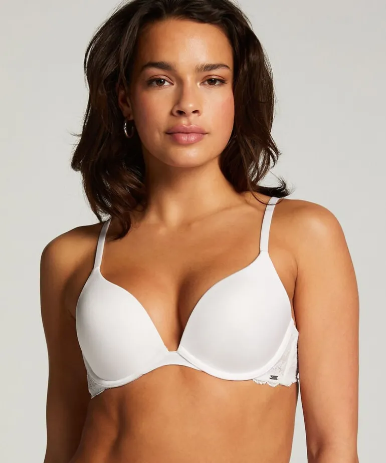 Angie Padded Underwired Push-Up Bra - White