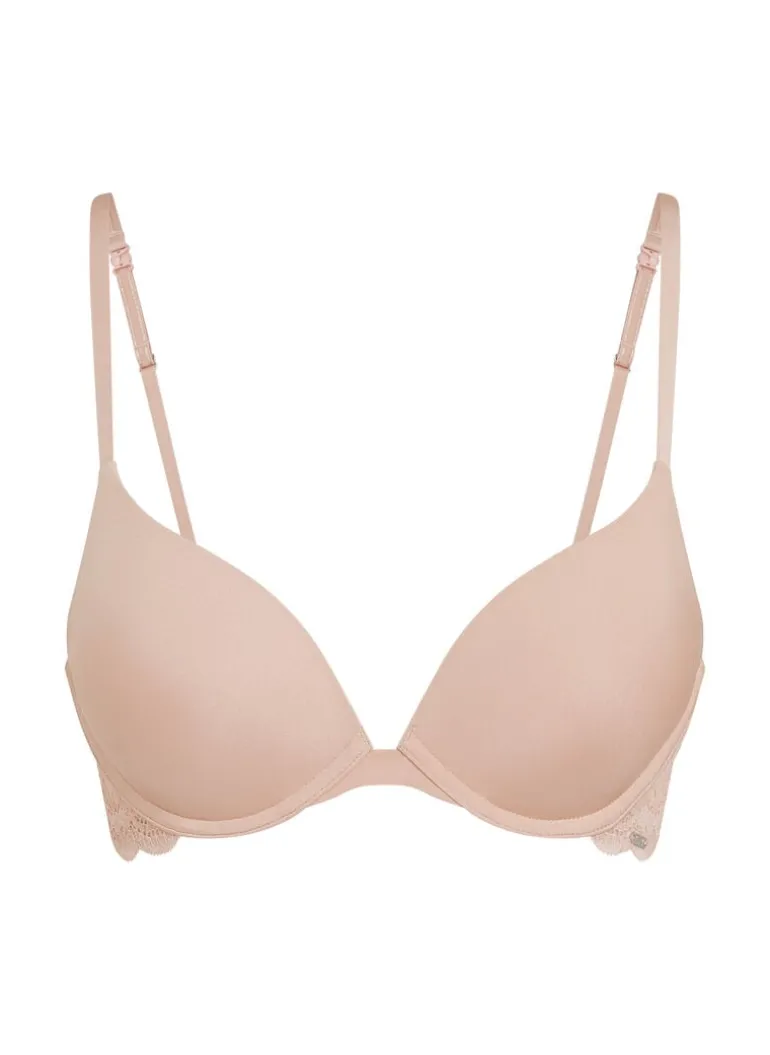Angie Padded Underwired Push-Up Bra - Beige