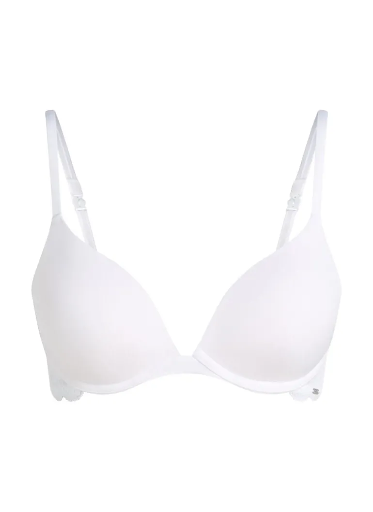 Angie Padded Underwired Push-Up Bra - White