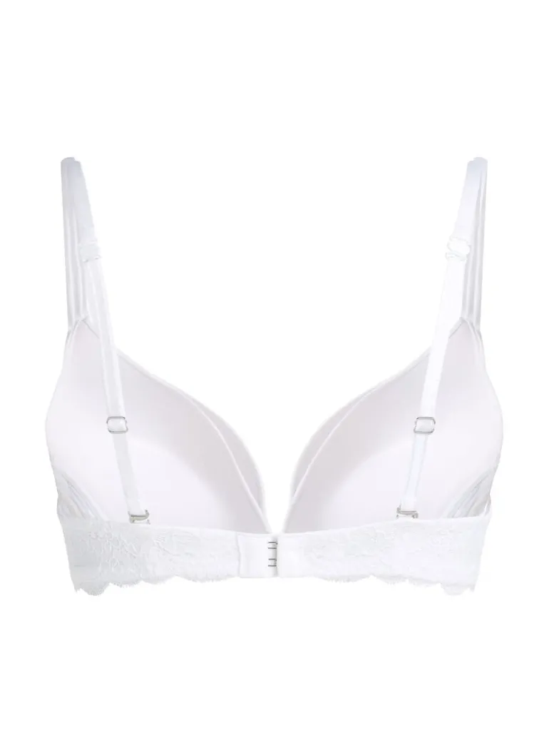 Angie Padded Underwired Push-Up Bra - White