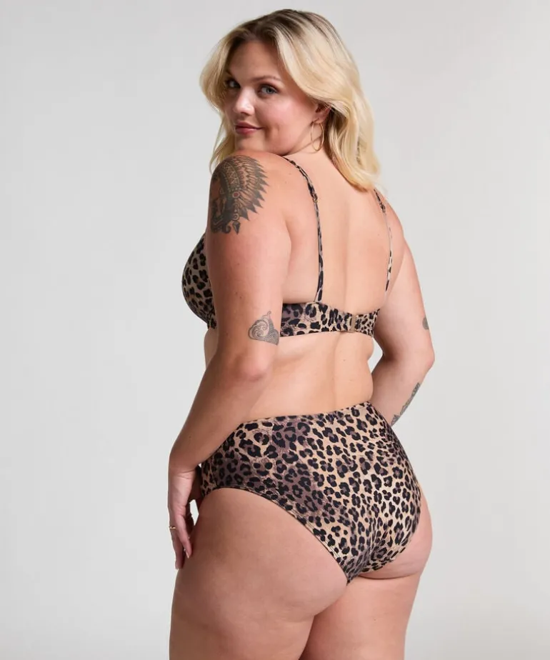 Animalia Padded Underwired Bikini Top - Brown