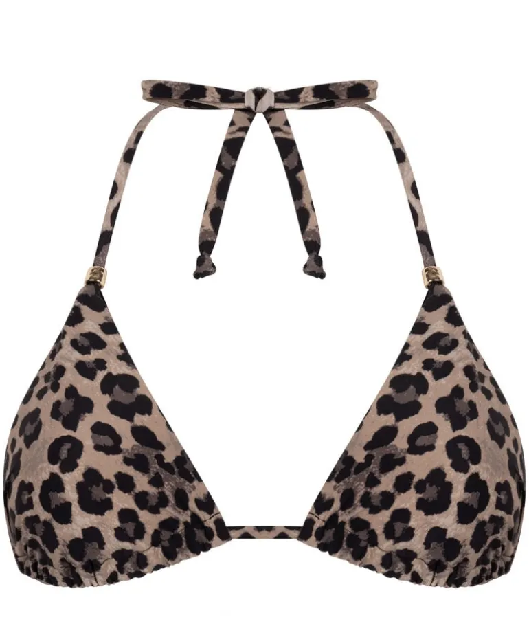 Animalia Triangle Bikini Top - Brown
