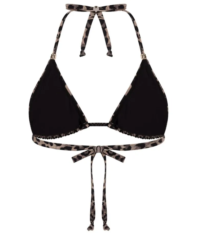 Animalia Triangle Bikini Top - Brown