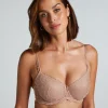 Anya Padded Underwired Bra - Brown