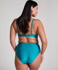 Aqua Non-Padded Underwired Bikini Top - Blue