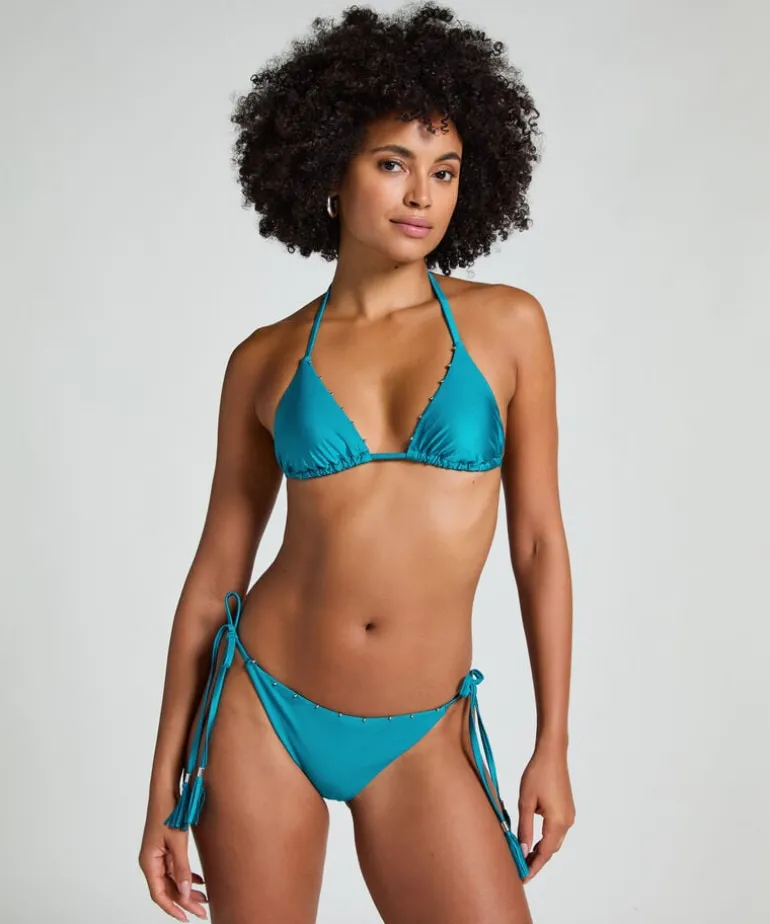 Aqua Triangle Bikini Top - Blue