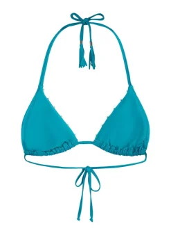 Aqua Triangle Bikini Top - Blue