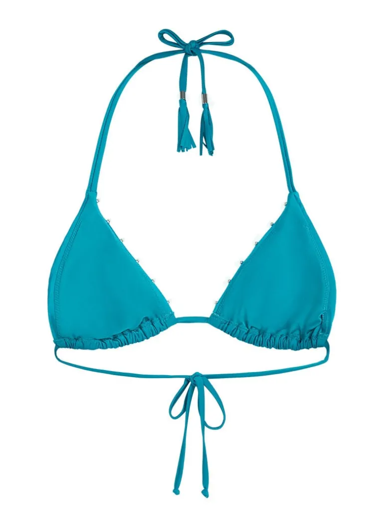 Aqua Triangle Bikini Top - Blue