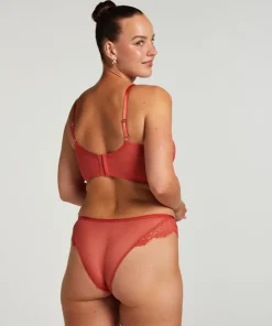Arabella padded longline underwired bra - Red