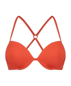 Aruana Rib Bikini Top - Orange