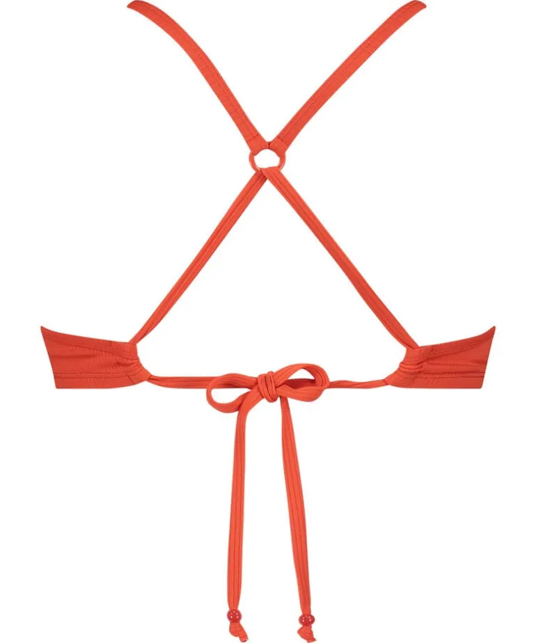 Aruana Rib Bikini Top - Orange