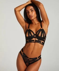 Athena Open Crotch Thong - Black