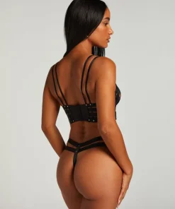 Athena Open Crotch Thong - Black