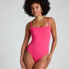 Bandeau Scallop Swimsuit - Pink