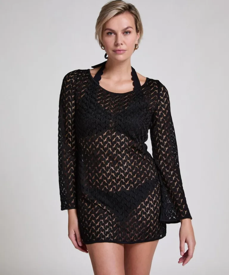 Beach Crochet Dress - Black