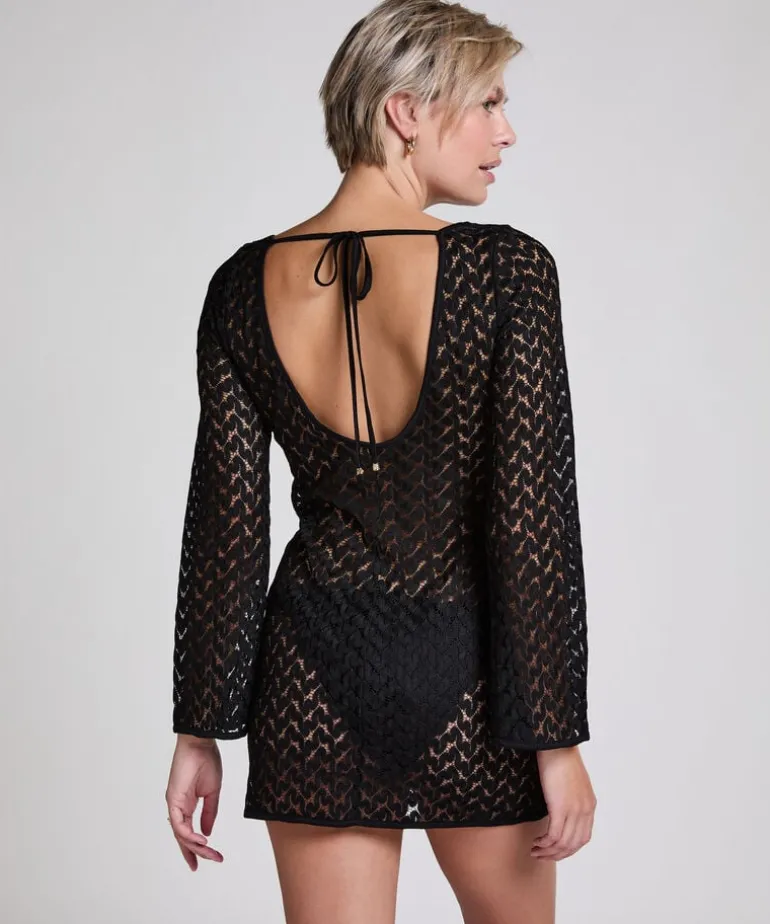 Beach Crochet Dress - Black