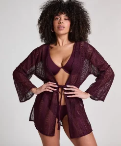 Beach Crochet Kaftan - Purple