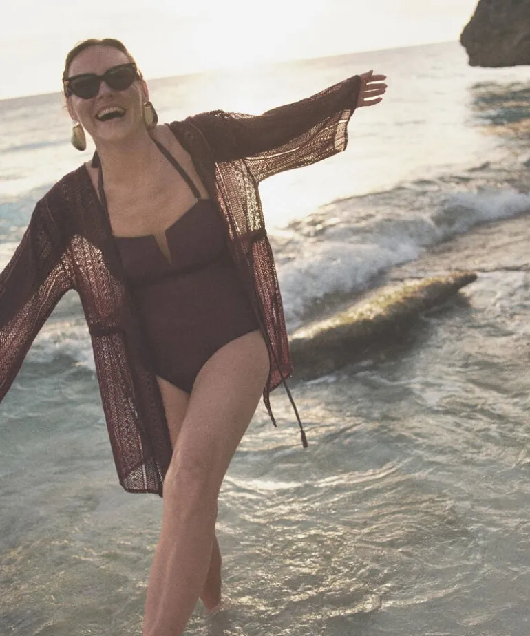 Beach Crochet Kaftan - Purple