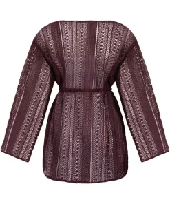 Beach Crochet Kaftan - Purple