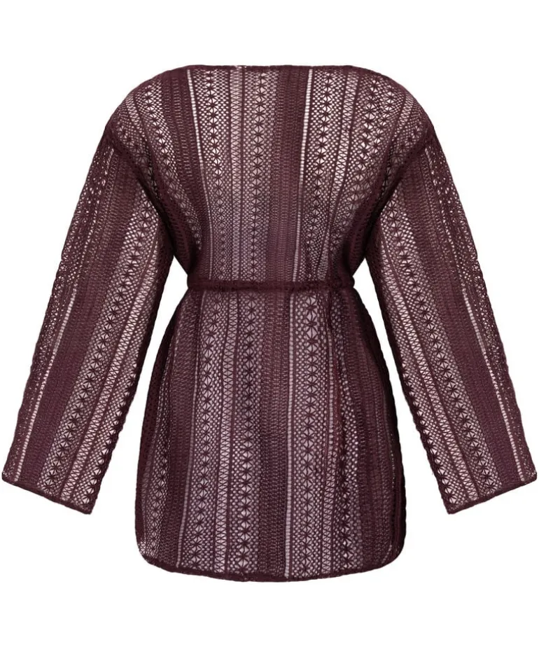Beach Crochet Kaftan - Purple