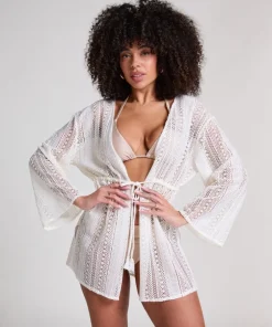 Beach Crochet Kaftan - White