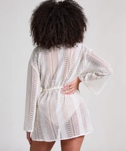 Beach Crochet Kaftan - White
