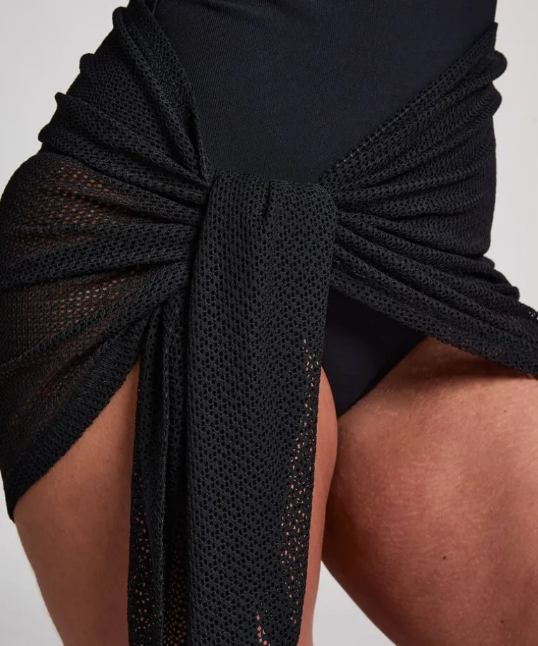 Beach Knit Pareo - Black