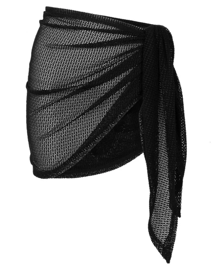Beach Knit Pareo - Black