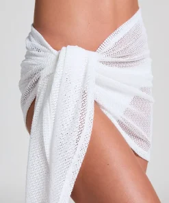 Beach Knit Pareo - White