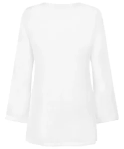 Beach Long-Sleeved Ring Dress - White