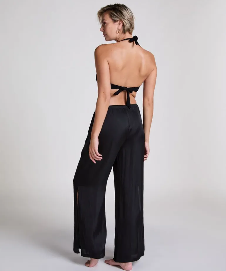 Beach Satin Pant - Black