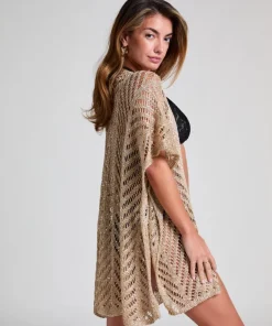 Beach Sequin Kaftan - Beige