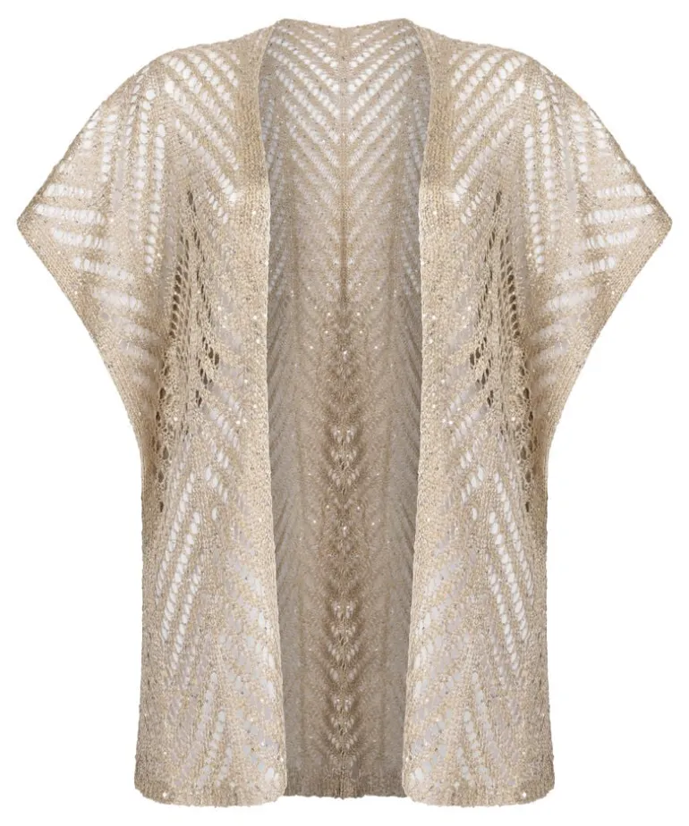 Beach Sequin Kaftan - Beige