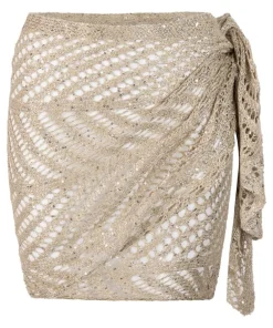 Beach Sequin Pareo - Beige