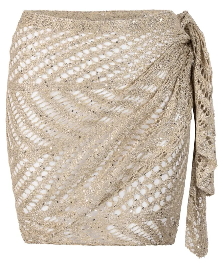 Beach Sequin Pareo - Beige