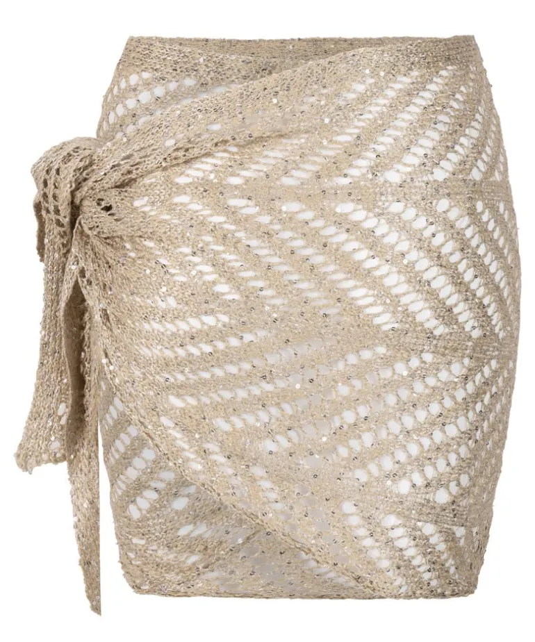 Beach Sequin Pareo - Beige