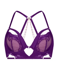 Belladonna Non-Padded Underwired Longline Bra - Purple