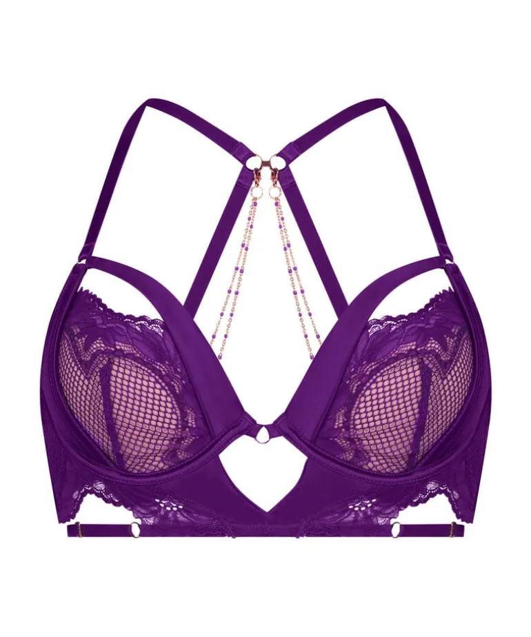 Belladonna Non-Padded Underwired Longline Bra - Purple