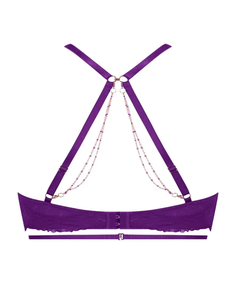 Belladonna Non-Padded Underwired Longline Bra - Purple
