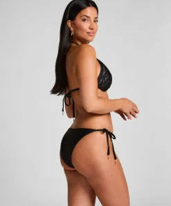 Boho Triangle Bikini Top - Black
