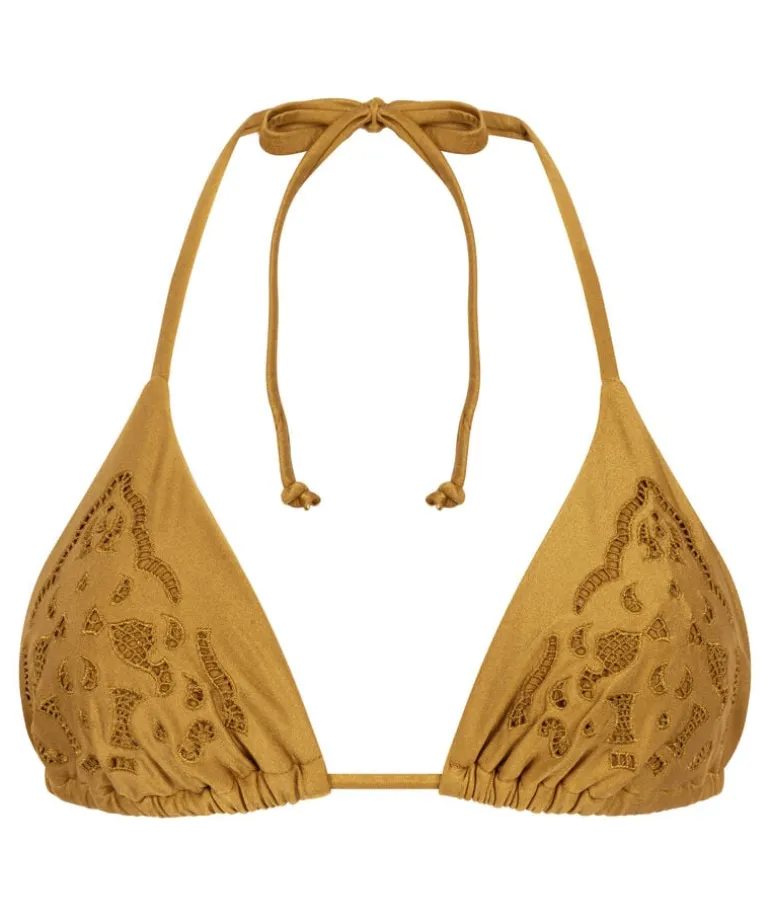 Boho Triangle Bikini Top - Yellow