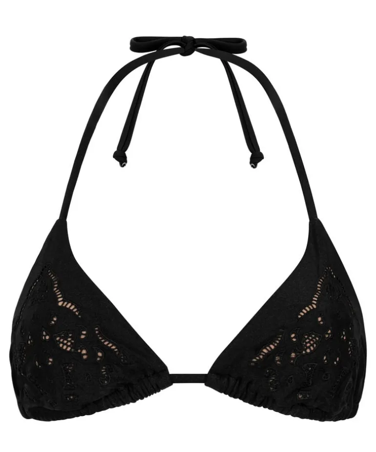 Boho Triangle Bikini Top - Black